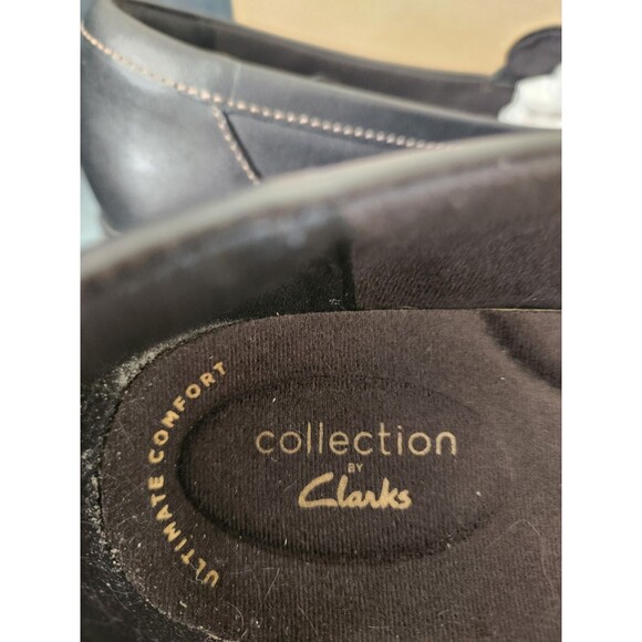 Clarks Women's "Ashland Bubble" Slip-on Loafers in Black Leather Size 10 - Picture 7 of 9